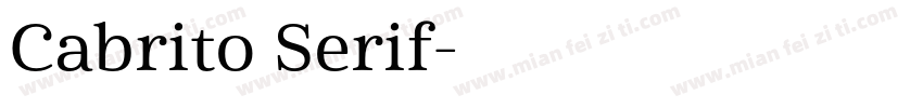 Cabrito Serif字体转换